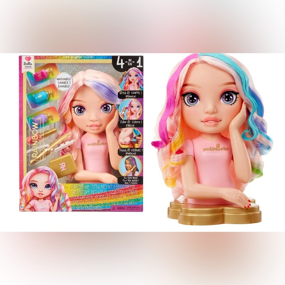Rainbow High Bella 13” Styling Head 4 in 1 Playset - Picture 1 of 6